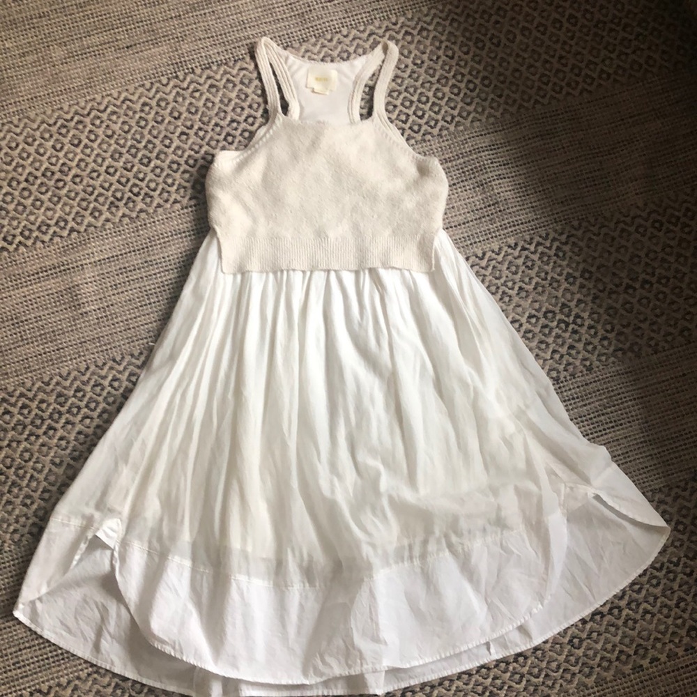 Maeve mixed materials dress